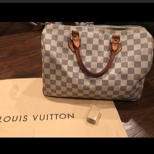 Louis Vuitton Speedy 30 Damier Azur